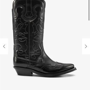 NWOT SZ 38 Ganni Western Boots